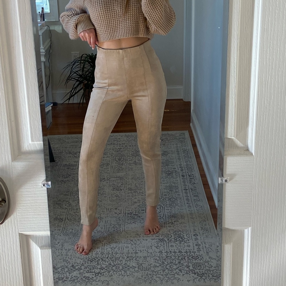 ZARA SUEDE LEGGINGS